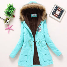 Load image into Gallery viewer, new winter women jacket medium-long thicken plus size 4XL outwear hooded wadded coat slim parka cotton-padded jacket overcoat