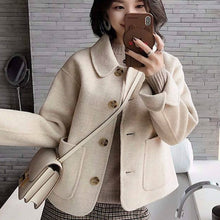 Load image into Gallery viewer, Woman short Solid Woolen Coat Fashion Autumn Jacket