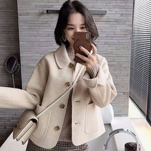 Load image into Gallery viewer, Woman short Solid Woolen Coat Fashion Autumn Jacket