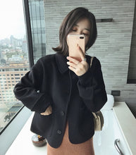 Load image into Gallery viewer, Woman short Solid Woolen Coat Fashion Autumn Jacket