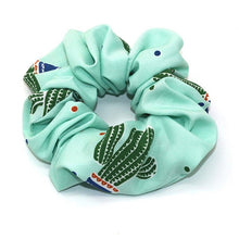 Load image into Gallery viewer, new fashion scrunchie cactus hair rope ladies simple creative hair accessories headwear hair scrunchies haar accessoires print