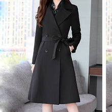 Load image into Gallery viewer, Spring Autumn Trench Coat Slim OL Ladies Trench Coat Women Dress Women Windbreakers Plus Size Two Pieces Women Sets Trench Coats