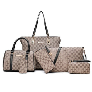 2019 New Style European And American-Style Fashionable Handbag Shoulder Bag Different Size Bags Six Pieces Set Cross-Border