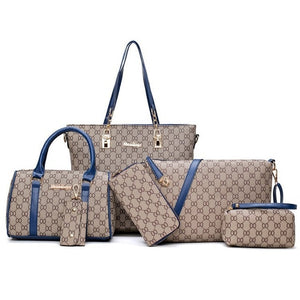 2019 New Style European And American-Style Fashionable Handbag Shoulder Bag Different Size Bags Six Pieces Set Cross-Border