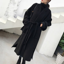 Load image into Gallery viewer, Autumn Winter Casual Coat Women Wool Blends Coats women Female Jacket Winter Woman Coat Warm Wool Long Women Coat mujer P125