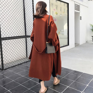 Autumn Winter Casual Coat Women Wool Blends Coats women Female Jacket Winter Woman Coat Warm Wool Long Women Coat mujer P125