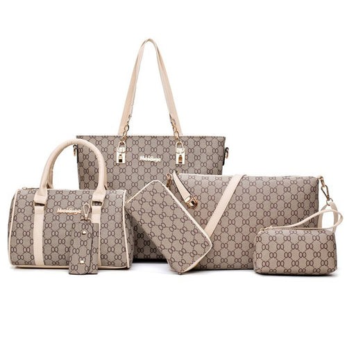 2019 New Style European And American-Style Fashionable Handbag Shoulder Bag Different Size Bags Six Pieces Set Cross-Border