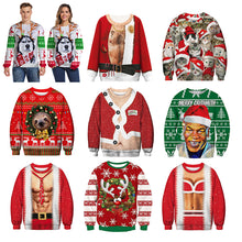 Load image into Gallery viewer, Men&#39;s sweater pull homme Ugly Christmas Sweater Santa Claus 3d Loose Hoodie Men Women christmas sweater men pull noel homme