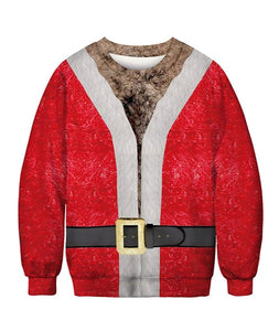 Men's sweater pull homme Ugly Christmas Sweater Santa Claus 3d Loose Hoodie Men Women christmas sweater men pull noel homme