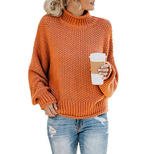 Load image into Gallery viewer, Sweater women fashion clothes fall winter 2019 warm long sleeve turtleneck knitted sweater female big size loose pullover tops