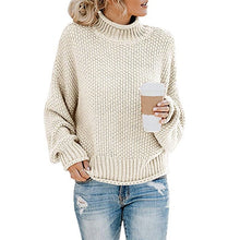 Load image into Gallery viewer, Sweater women fashion clothes fall winter 2019 warm long sleeve turtleneck knitted sweater female big size loose pullover tops