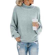 Load image into Gallery viewer, Sweater women fashion clothes fall winter 2019 warm long sleeve turtleneck knitted sweater female big size loose pullover tops