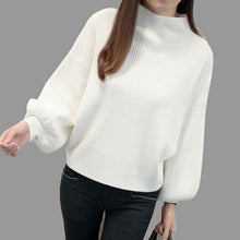 Load image into Gallery viewer, HENGSONG 2019 Autumn Lantern Sleeve Half Turtleneck Lady Female Tops Women Sweater Clothes New Fashion Korean New 5 Colors