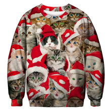 Load image into Gallery viewer, Unisex Men Women 2019 Ugly Christmas Sweater For Holidays Santa Elf Christmas Funny Fake Hair Sweater Autumn Winter Sweater