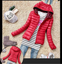 Load image into Gallery viewer, Autumn Winter Women Basic Jacket Coat Female Slim Hooded Brand Cotton Coats Casual Black Jackets