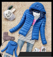 Load image into Gallery viewer, Autumn Winter Women Basic Jacket Coat Female Slim Hooded Brand Cotton Coats Casual Black Jackets