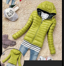 Load image into Gallery viewer, Autumn Winter Women Basic Jacket Coat Female Slim Hooded Brand Cotton Coats Casual Black Jackets
