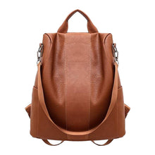 Load image into Gallery viewer, New Casual Womens Leather Elegant Backpack Anti-Theft Rucksack Vintage School Shoulder Black/Brown Bag