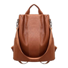 Load image into Gallery viewer, New Casual Womens Leather Elegant Backpack Anti-Theft Rucksack Vintage School Shoulder Black/Brown Bag