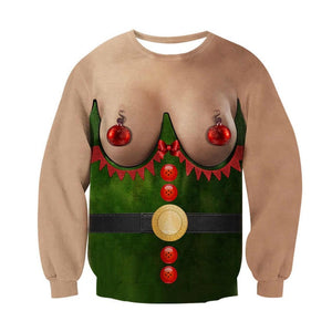 New Fashion Autumn and Winter Christmas Costumes Funny Christmas 3d Digital Printing Round Neck Casual Ugly Christmas Sweater