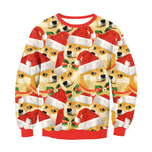 New Fashion Autumn and Winter Christmas Costumes Funny Christmas 3d Digital Printing Round Neck Casual Ugly Christmas Sweater