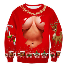 Load image into Gallery viewer, New Fashion Autumn and Winter Christmas Costumes Funny Christmas 3d Digital Printing Round Neck Casual Ugly Christmas Sweater