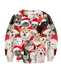 New Fashion Autumn and Winter Christmas Costumes Funny Christmas 3d Digital Printing Round Neck Casual Ugly Christmas Sweater