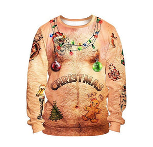 New Fashion Autumn and Winter Christmas Costumes Funny Christmas 3d Digital Printing Round Neck Casual Ugly Christmas Sweater