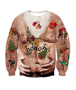 New Fashion Autumn and Winter Christmas Costumes Funny Christmas 3d Digital Printing Round Neck Casual Ugly Christmas Sweater
