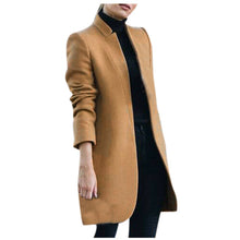 Load image into Gallery viewer, 2019 Blends Woolens Overcoat Female Coat Autumn Winter Coats And Jackets Women Plus Size Coat Women&#39;s Wool Coats Long Tops#J30