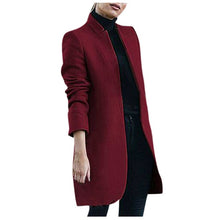 Load image into Gallery viewer, 2019 Blends Woolens Overcoat Female Coat Autumn Winter Coats And Jackets Women Plus Size Coat Women&#39;s Wool Coats Long Tops#J30