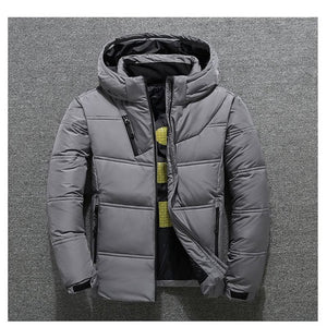 new Winter Jacket Mens Quality Thermal Thick Coat Snow Red Black Parka Male Warm Outwear Fashion - White Duck Down Jacket Men