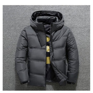 new Winter Jacket Mens Quality Thermal Thick Coat Snow Red Black Parka Male Warm Outwear Fashion - White Duck Down Jacket Men