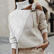 Load image into Gallery viewer, Gold Hands Autumn Winter turtleneck sweater street Elasticity Knitwear casual brand Sweater Women Fashion long sleeve Pullovers