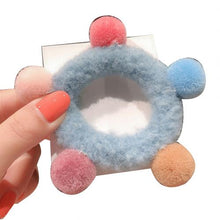 Load image into Gallery viewer, Autumn Winter Lovely Sweet Colorful Pompom Hair Tie Ring Rope Women Elastic Ponytail Holder for Women &amp; Girl Hair Accessoires