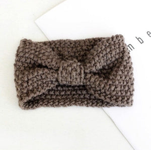 Winter Warmer Ear Knitted Headband Turban For Women Crochet Bow Wide Stretch Hairband Headwrap Hair Accessories haar accessoires