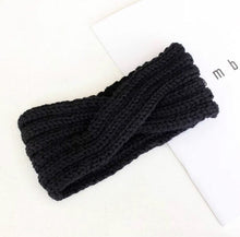 Load image into Gallery viewer, Winter Warmer Ear Knitted Headband Turban For Women Crochet Bow Wide Stretch Hairband Headwrap Hair Accessories haar accessoires