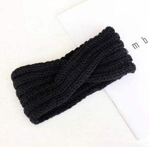 Winter Warmer Ear Knitted Headband Turban For Women Crochet Bow Wide Stretch Hairband Headwrap Hair Accessories haar accessoires