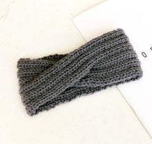 Load image into Gallery viewer, Winter Warmer Ear Knitted Headband Turban For Women Crochet Bow Wide Stretch Hairband Headwrap Hair Accessories haar accessoires