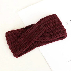 Winter Warmer Ear Knitted Headband Turban For Women Crochet Bow Wide Stretch Hairband Headwrap Hair Accessories haar accessoires