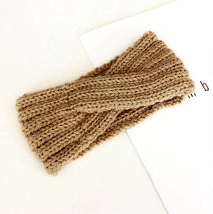 Winter Warmer Ear Knitted Headband Turban For Women Crochet Bow Wide Stretch Hairband Headwrap Hair Accessories haar accessoires