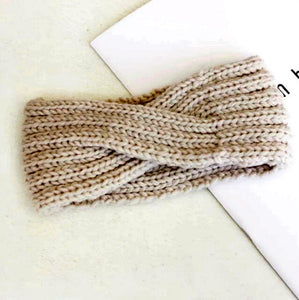 Winter Warmer Ear Knitted Headband Turban For Women Crochet Bow Wide Stretch Hairband Headwrap Hair Accessories haar accessoires