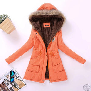 new winter women jacket medium-long thicken plus size 4XL outwear hooded wadded coat slim parka cotton-padded jacket overcoat